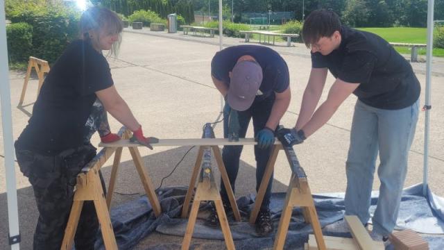 Arineo-Azubis im Einsatz für den SC Hainberg. | Foto: Lars Willmann